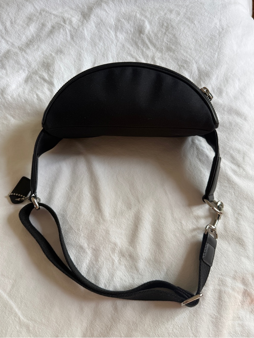 COACH Rivington Belt Bag in Black Canvas & Leather - Picture 5 of 7